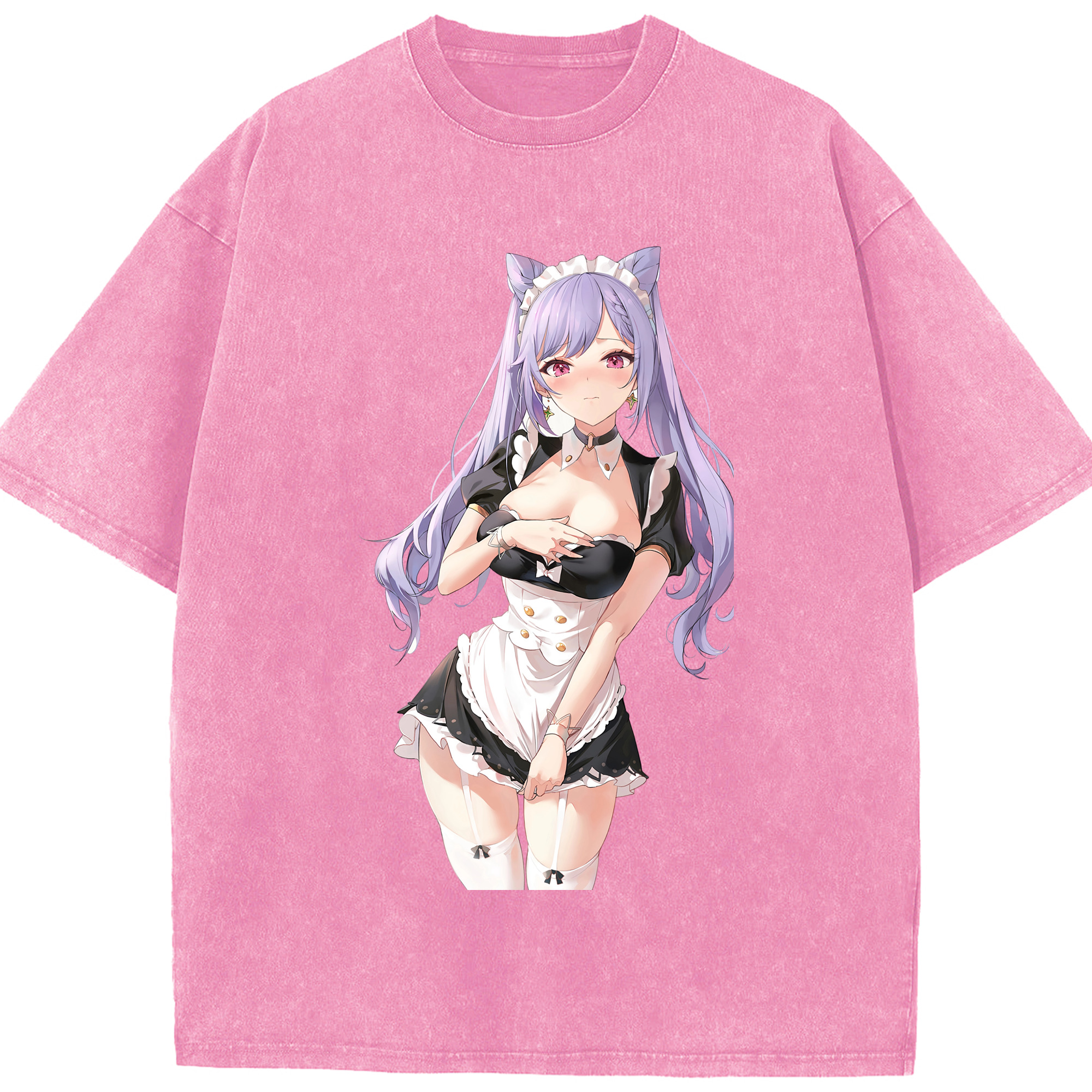 げんし神 刻晴 こくせい genshin Kokusei 綿100% ヴィンテージ風 半袖Tシャツ（フロントプリント）